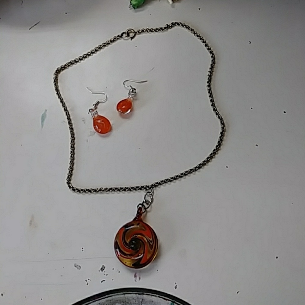 Choker and earring set